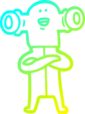 Bir insan tarafından çizilmiş, soğuk bir çizgi roman çizimi.