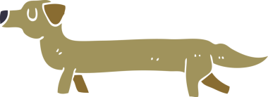 Bir insan tarafından çizilmiş karalama dachshund.