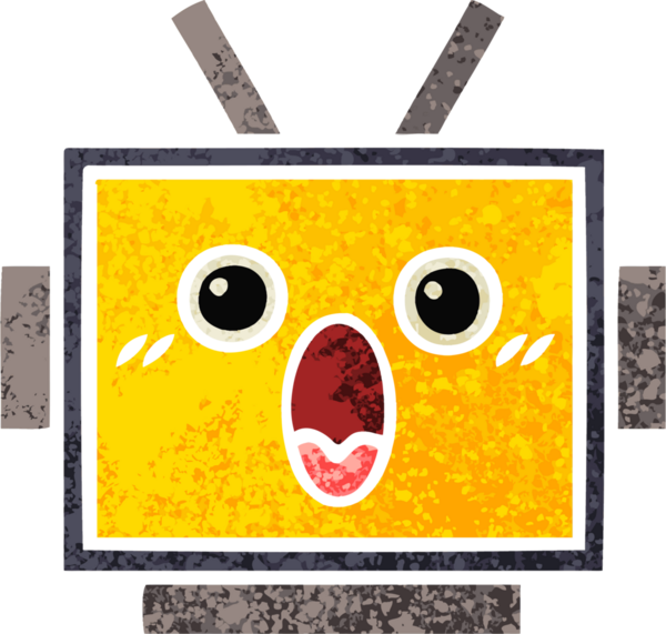 Bir insan tarafından çizilmiş robot kafasının retro çizim tarzı karikatürü