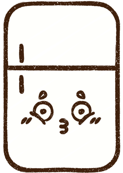 Bir insan tarafından çizilmiş buzdolabı tebeşiri