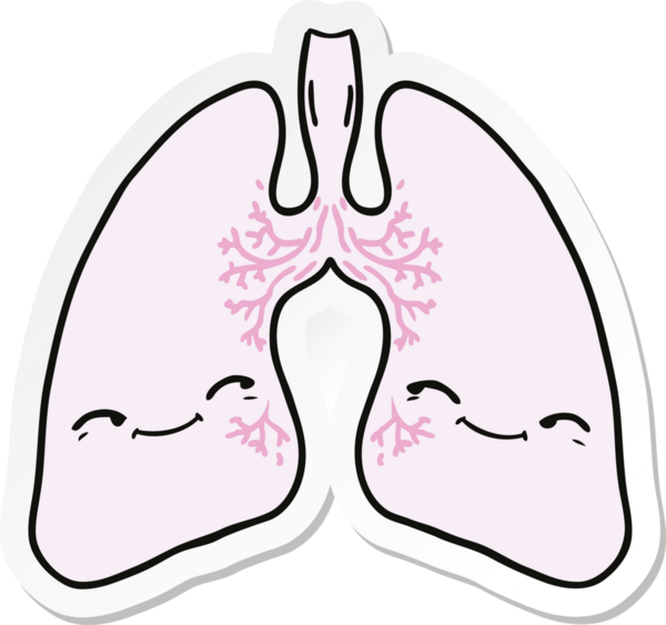 Bir insan tarafından çizilmiş bir karikatür akciğerinin çıkartması.