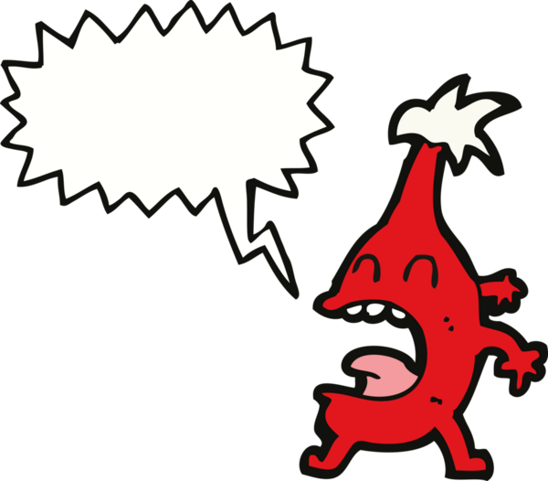 Bir insan tarafından çizilmiş komik bir noel yaratığı.