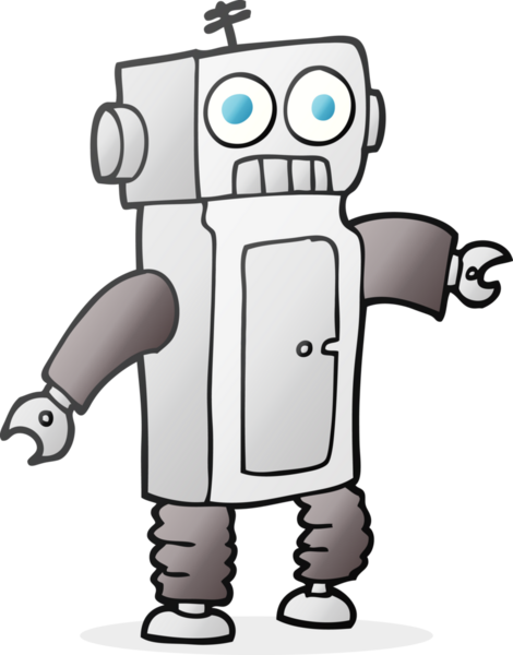 Bir insan tarafından çizilmiş serbest çizim robot.