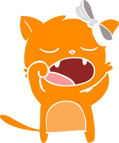 Bir insan tarafından çizilmiş düz renkli çizgi film.