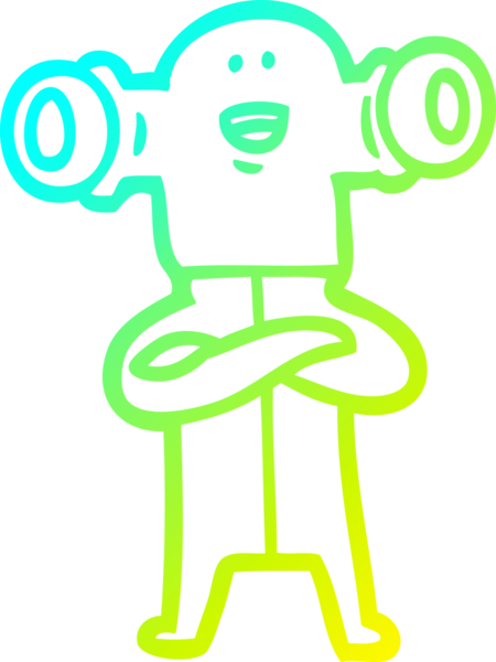 Bir insan tarafından çizilmiş, soğuk bir çizgi roman çizimi.