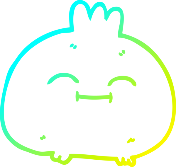 Bir insan tarafından çizilmiş mutlu bir sebze kökü çizgi çizimi.