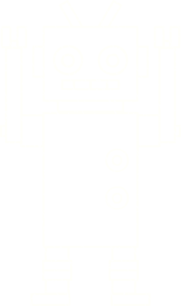 Bir insan tarafından çizilen robot tebeşiri.