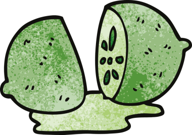 Bir insan tarafından çizilmiş karalama narenciye meyvesi.