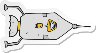 Bir insan tarafından çizilmiş bir karikatür çıkartması.