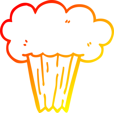 Bir insanın çizdiği havuçlu kekin sıcak çizgi çizgisi.