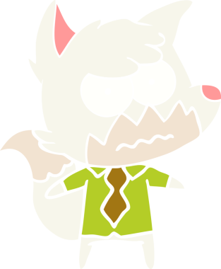 Bir insan tarafından çizilmiş düz renkli çizgi film.