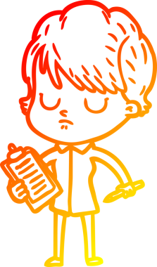 Bir insan tarafından çizilmiş bir karikatür kadın çizimi