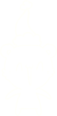 Bir insan tarafından çizilmiş Noel Ayısı Tebeşiri