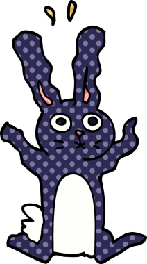 Bir insan tarafından çizilen karalama uyarılmış tavşan.