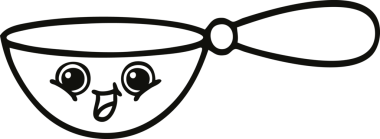 Bir insan tarafından çizilmiş bir kaşık çizimi.