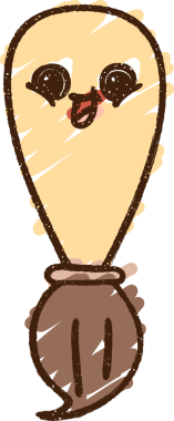 Bir insan tarafından çizilmiş Boya Fırçası Tebeşiri