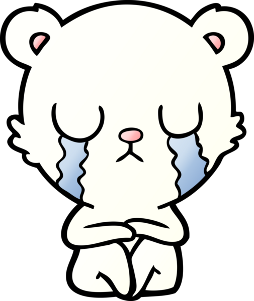 Bir insan tarafından çizilmiş kutup ayısı karikatürü