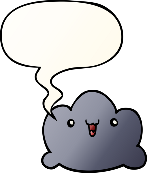 bir insan tarafından çizilmiş düzgün eğimli konuşma baloncuklu çizgi film bulutu