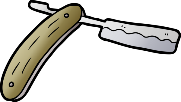 Bir insan tarafından çizilmiş jilet karikatürü.