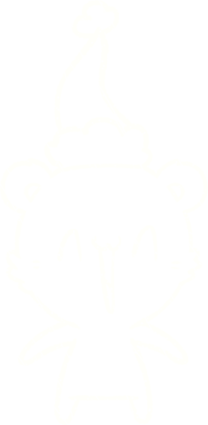 Bir insan tarafından çizilmiş Noel Ayısı Tebeşiri