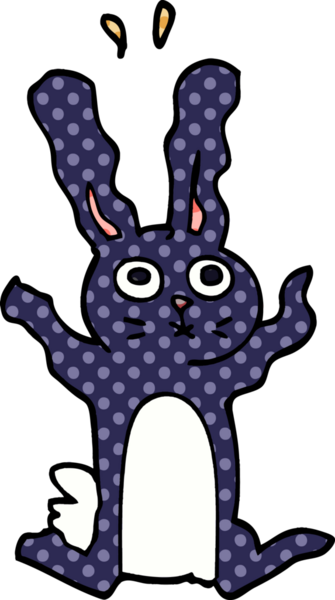 Bir insan tarafından çizilen karalama uyarılmış tavşan.