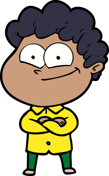 Bir insan tarafından çizilmiş mutlu bir adam.