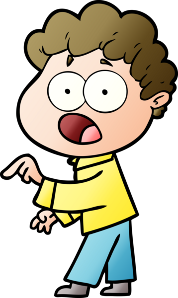 Bir insan tarafından çizilmiş bir karikatür adamı şaşkınlıkla nefes nefese kaldı.