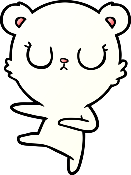 Bir insan tarafından çizilmiş kutup ayısı karikatürü