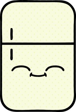 Bir insan tarafından çizilmiş buzdolabı karikatürü.