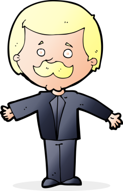 Çizgi filmlerdeki bıyıklı adam, bir insan tarafından çizilmiş.