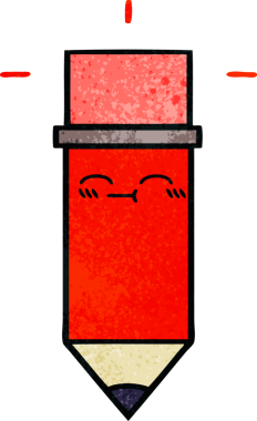 Bir insan tarafından çizilmiş bir kalemin retro grunge doku karikatürü