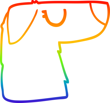 gökkuşağı gradyan çizgi çizimi bir insan tarafından çizilmiş bir köpek yüzü