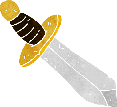 Bir insan tarafından çizilmiş bir kılıç.