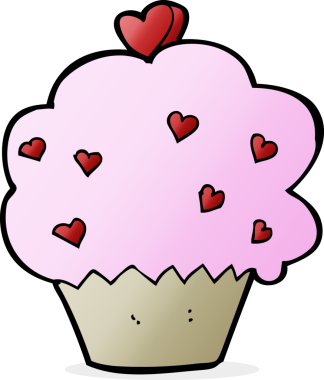 Bir insan tarafından çizilmiş bir kek.