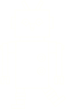 Bir insan tarafından çizilen robot tebeşiri.