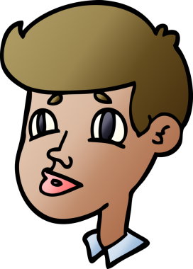 Bir insan tarafından çizilmiş bir çocuk yüzü karalaması.