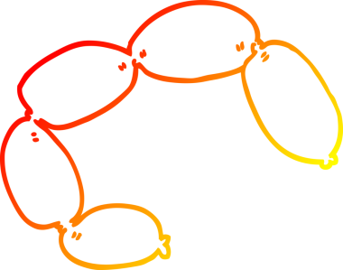 Bir insan tarafından çizilmiş bir çizgi filmin sıcak gradyan çizimi