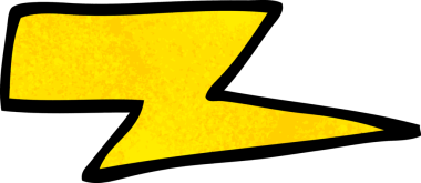 Bir insan tarafından çizilmiş karalama yıldırımı.