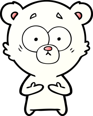 Bir insan tarafından çizilmiş kutup ayısı karikatürü