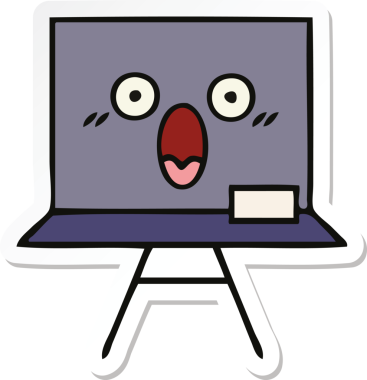 Bir insan tarafından çizilmiş şirin bir karikatür çıkartması.