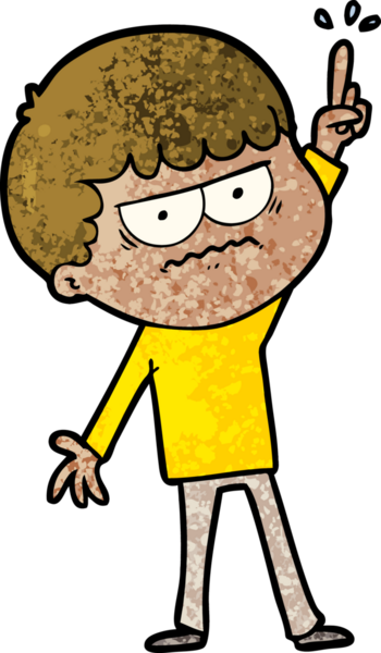 Bir insan tarafından çizilmiş rahatsız bir adam.