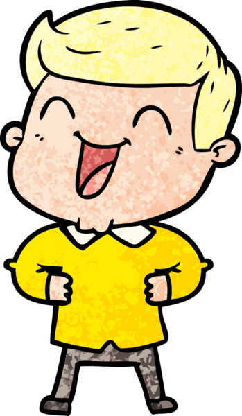 Bir insan tarafından çizilmiş gülen çizgi film adamı.