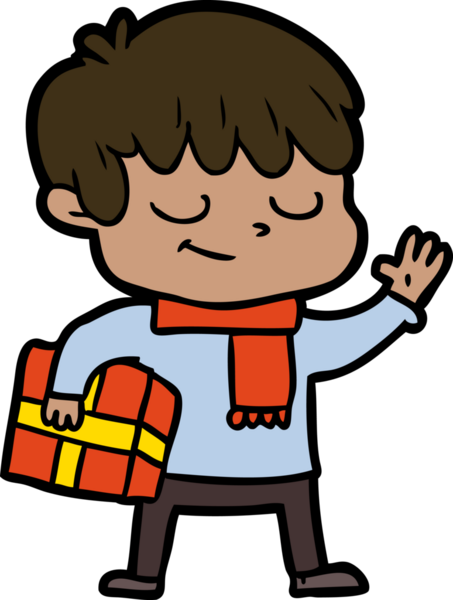 Bir insan tarafından çizilmiş mutlu çocuk çizgi filmi.