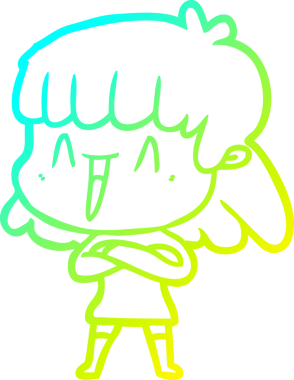 Bir insan tarafından çizilmiş bir karikatür kadın çizimi.