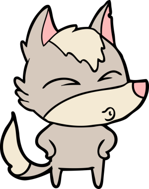 Bir insan tarafından çizilmiş bir kurt düdüğü.