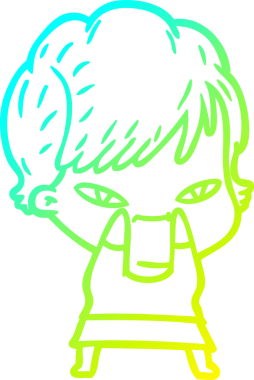 Bir insan tarafından çizilmiş mutlu bir karikatür çizimi.