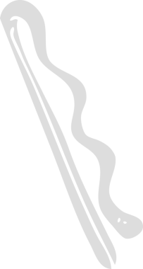 Bir insan tarafından çizilen saç tokasının düz renk çizimi