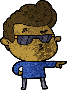 Bir insan tarafından çizilmiş havalı bir çizgi film.