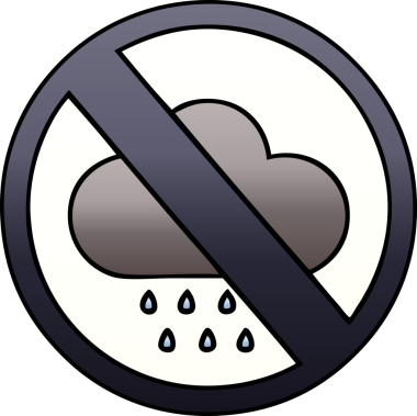 Bir insan tarafından çizilen yağmur bulutu işaretinin gölgeli çizimi