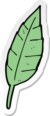 Bir insan tarafından çizilmiş karikatür yaprağının çıkartması.